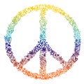 Vector illustration of colorful peace symbol.