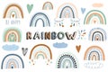 Vector illustration of the Colorful Rainbow Boho Elements