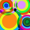 Colorful retro summer background with cool circles Royalty Free Stock Photo