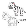 Coloring book zebra