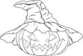 Coloring pumpkin for halloweenn