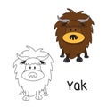 Coloring book yak