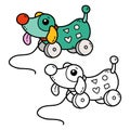 Coloring page of doodle sorter