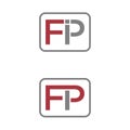 vector illustration combination initial letter f i and p icon logo modern design