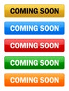 Coming soon button Royalty Free Stock Photo