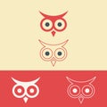 Vector illustration of a company logo with an owl design to illustrate wisdom