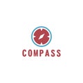 vector illustration compass icon flat design Royalty Free Stock Photo