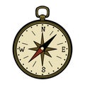 Icon of a golden old compass Royalty Free Stock Photo