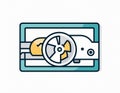 Computer Hardware Cooling System Icon Royalty Free Stock Photo