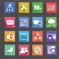 Vector illustration of computer technology icons set Royalty Free Stock Photo