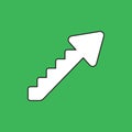 Vector illustration concept of arrow stairs moving up