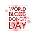 Vector illustration concept of banner for World blood donor day.