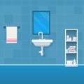 Vector Illustration Concept Bathroom Interior Royalty Free Stock Photo