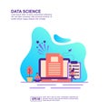 Vector illustration concept of data science. Modern illustration conceptual for banner, flyer, promotion, marketing material, Royalty Free Stock Photo