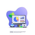 Vector illustration concept of data security. Modern illustration conceptual for banner, flyer, promotion, marketing material, Royalty Free Stock Photo