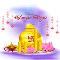 Vector illustration concept of Happy Akshaya Tritiya greeting.