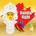 Vector illustration concept of Happy Navratri Garba night