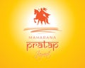 Vector illustration concept of Maharana Pratap Jayanti Royalty Free Stock Photo