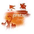 Vector illustration concept of Maharana Pratap Jayanti Royalty Free Stock Photo