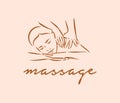 Vector illustration concept of Massage body relax symbol icon