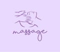 Vector illustration concept of Massage body relax symbol icon