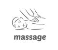 Vector illustration concept of Massage body relax symbol icon on white background