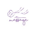 Vector illustration concept of Massage body relax symbol icon on white background