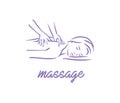 Vector illustration concept of Massage body relax symbol icon on white background