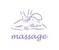 Vector illustration concept of Massage body relax symbol icon on white background