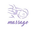 Vector illustration concept of Massage body relax symbol icon on white background