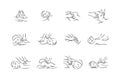 Vector illustration concept of Massage body relax symbol icon on white background