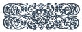 Vector illustration concept of ornament. Blue on white background Royalty Free Stock Photo