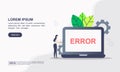 Vector illustration concept of page error. Modern illustration conceptual for banner, flyer, promotion, marketing material, online Royalty Free Stock Photo