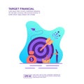 Vector illustration concept of target financial. Modern illustration conceptual for banner, flyer, promotion, marketing material,