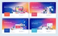 Set of creative website template designs