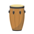 Vector illustration of a conga drum isolated on white background