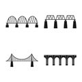 Vector illustration of construct and side symbol. Collection of construct and bridge stock vector illustration.