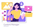 Vector Illustration of Content Manager Royalty Free Stock Photo