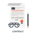 Contract icon concept