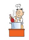 Vector illustration of the cook