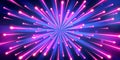 Vector Illustration abstract neon color big bang fireworks, galaxy background, speed of light