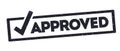 Vector Illustration Black Grunge Approved Stamp With Checkmark Royalty Free Stock Photo