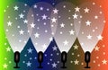 Vector Illustration Magic Spotlights with Blue rays and glowing effect Royalty Free Stock Photo