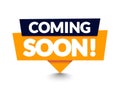 Vector Illustration Modern Coming Soon Banner Icon. Flat Web Label Element. Royalty Free Stock Photo