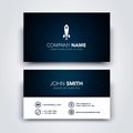 Vector Illustration Modern Creative Dark and Clean Business Card Template - Front and Backside Royalty Free Stock Photo