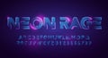 Vector Illustration Modern And Futuristic Neon Alphabet Font. Urban Style Technology Typography Royalty Free Stock Photo