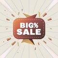 Vector illustration cool super sale banner template design, Big sales special offer. end of season party background Royalty Free Stock Photo