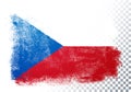 Vector Illustration vintage grunge texture flag of Czech Republic Royalty Free Stock Photo