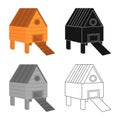 Vector design of coop and bird icon. Set of coop and animal vector icon for stock.