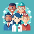 Healthcare medical team in heart shape Royalty Free Stock Photo